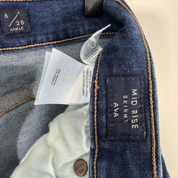 Lucky Brand Women’s Size 6 / 28 Blue Ava Mid Rise Stretch Denim Skinny Jeans - Picture 5 of 12